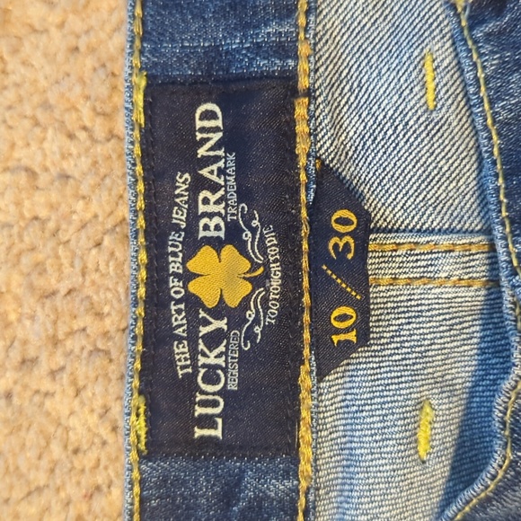 Lucky Brand 10/30 Sweet N Low Semi-Distressed Bootcut Denim Blue Jeans Faded - Picture 5 of 16